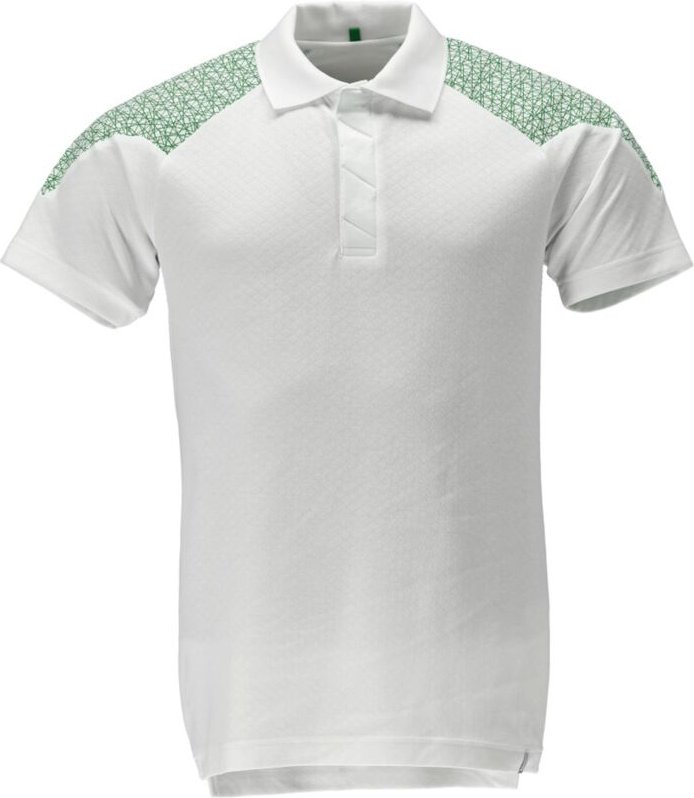 Mascot Polo-Shirt, Kurzarm Polo-shirt Gr. XL, weiss/grasgrün