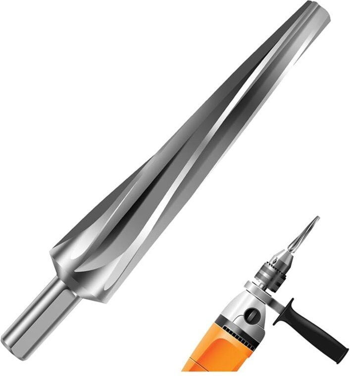 Konische Reibahle mit 7 Grad Kugelgelenk, Reibahle aus Schnellarbeitsstahl mit 1/2 Zoll Werkzeughalter, W6542