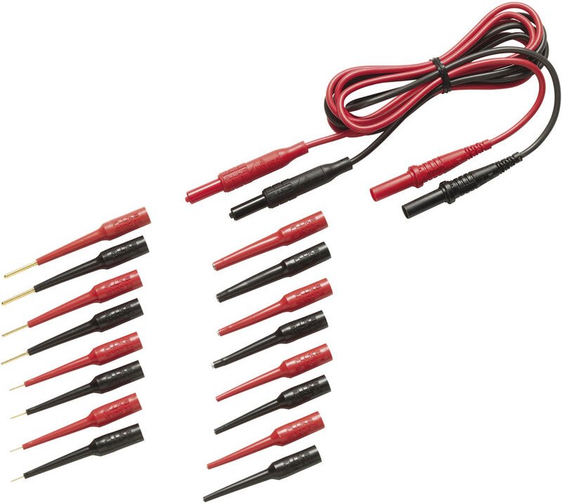 Fluke TL82 Messleitungs-Set Lamellenstecker 4 mm Lamellenstecker 4 mm Rot, Schwarz 1 St.