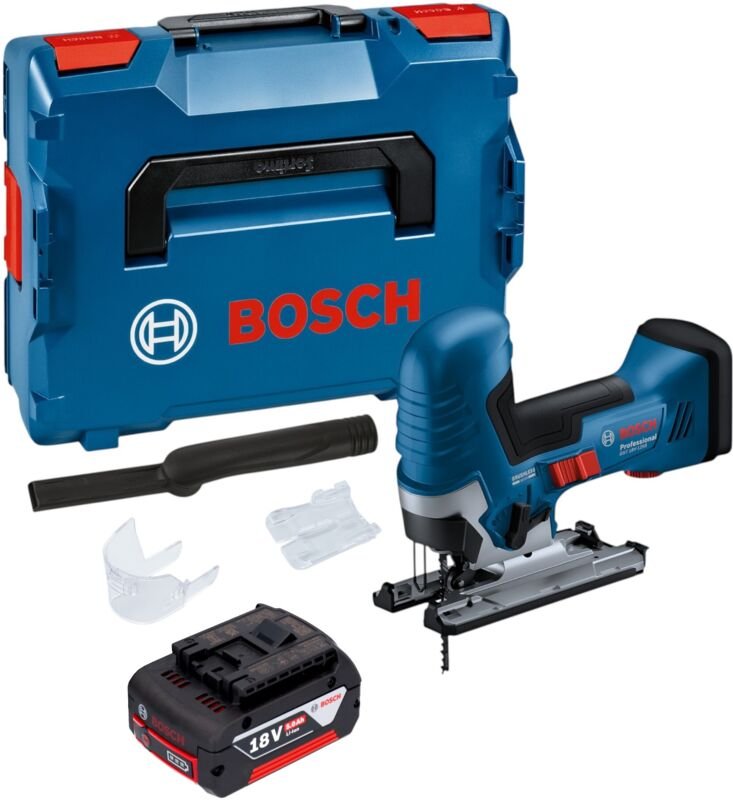 Bosch GST 18V-125 S Professional Akku Stichsäge 18 V 125 mm Brushless + 1x Akku 5,0 Ah + L-Boxx - ohne Ladegerät