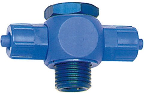 T-Verschraubung, Hohlschraube drehbar, g 1/4, Schlauch 6/4, pom - Riegler