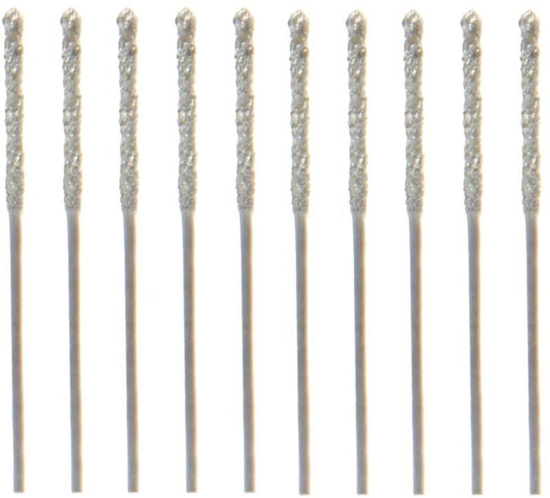 Tlily - 20 Stücke 0,8mm Diamant Beschichtete Spitze Spiralbohrer für Glas Schmuck Stein Fliesen