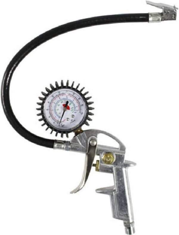 Trade Shop Traesio - Trade Shop - pumppistole mit manometer für auto motorrad fahrrad kompressoren -