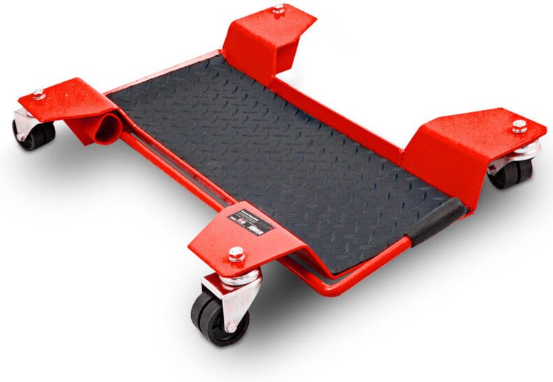 Bituxx Motorrad Rangierhilfe Rangierschiene Rangierplatte Parkhilfe Motorradständer für Zentralständer 60x42x9cm bis 250...