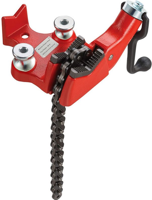 Mophorn - vevor Schraub-Kettenschraubstock für Rohre von 1/8 bis 5 Zoll, robuster Ketten-Rohrschraubstock mit Kurbelgrif...