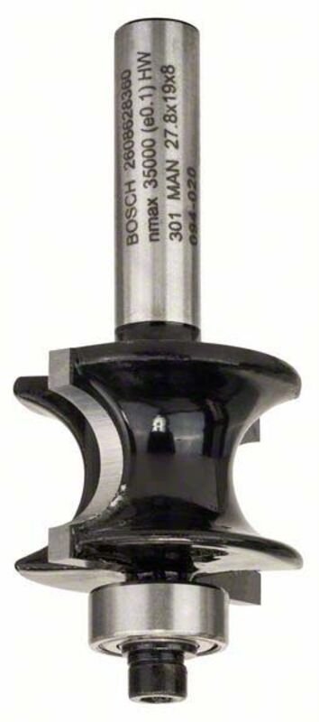 Halbstabfräser Standard for Wood 8 mm 6 mm 19 mm 63 mm - Bosch