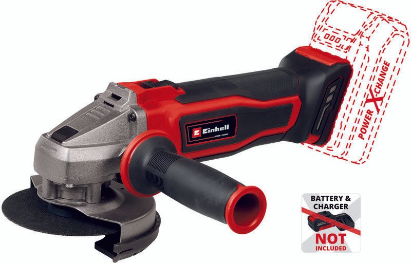 Einhell - Akku-Winkelschleifer te-ag 18/115 q Li-Solo Power X-Change (18V, 115 mm Scheibendurchmesser, 28 mm Schnitttief...