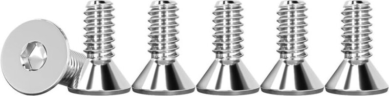 Senkkopfschrauben M3 x 8 mm mit Innensechskant aus Edelstahl A2 V2A, DIN 7991 / ISO 10642, silberfarben, durchgehendes G...