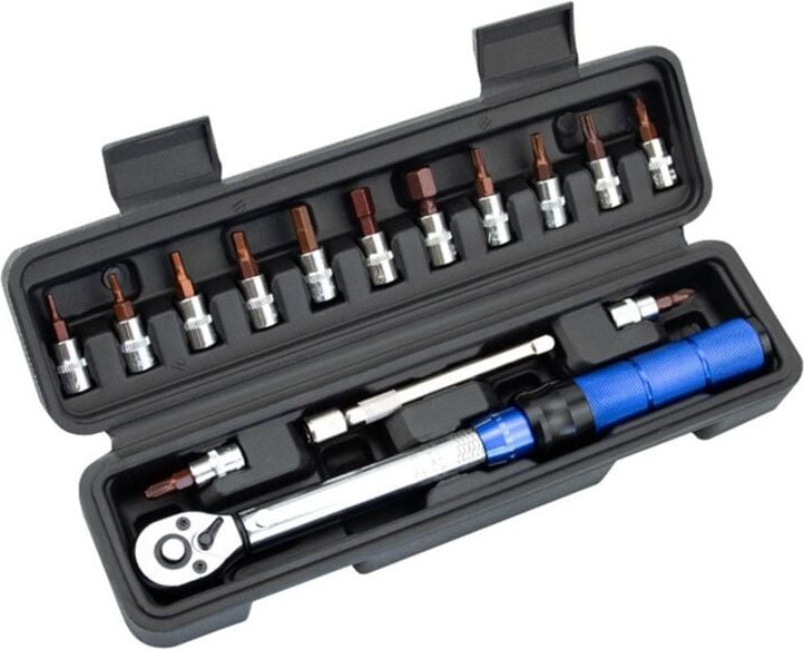 1/4in 2-24Nm Drehmoment Spanner Einstellbare Wrench Fahrrad Reparatur Tool Kit Set Bike Hand