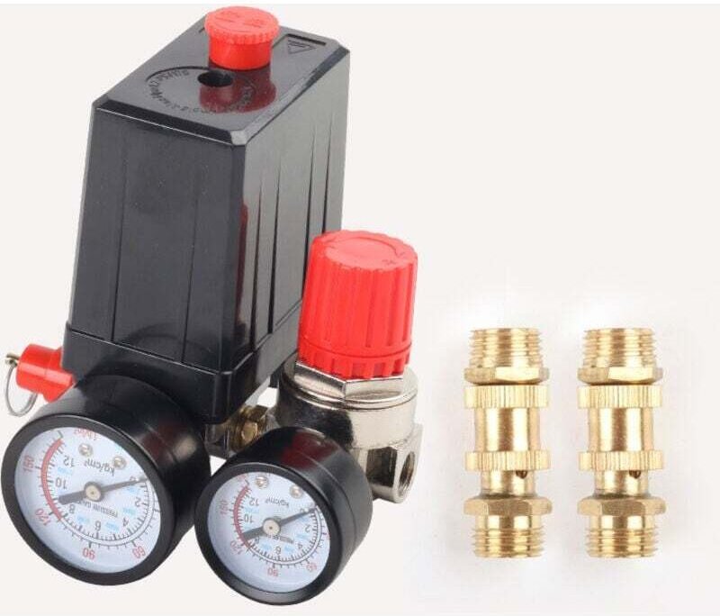 Ensemble Interrupteur Pompe à Air Compresseur 4 Trous Vanne Push Pull 90 120 PSI