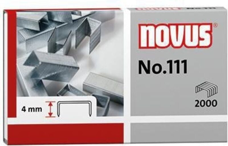 Novus - Heftklammer No. 111 Heftgeräte Heftzangen Stahl verzinkt 2.000 St./Pack.