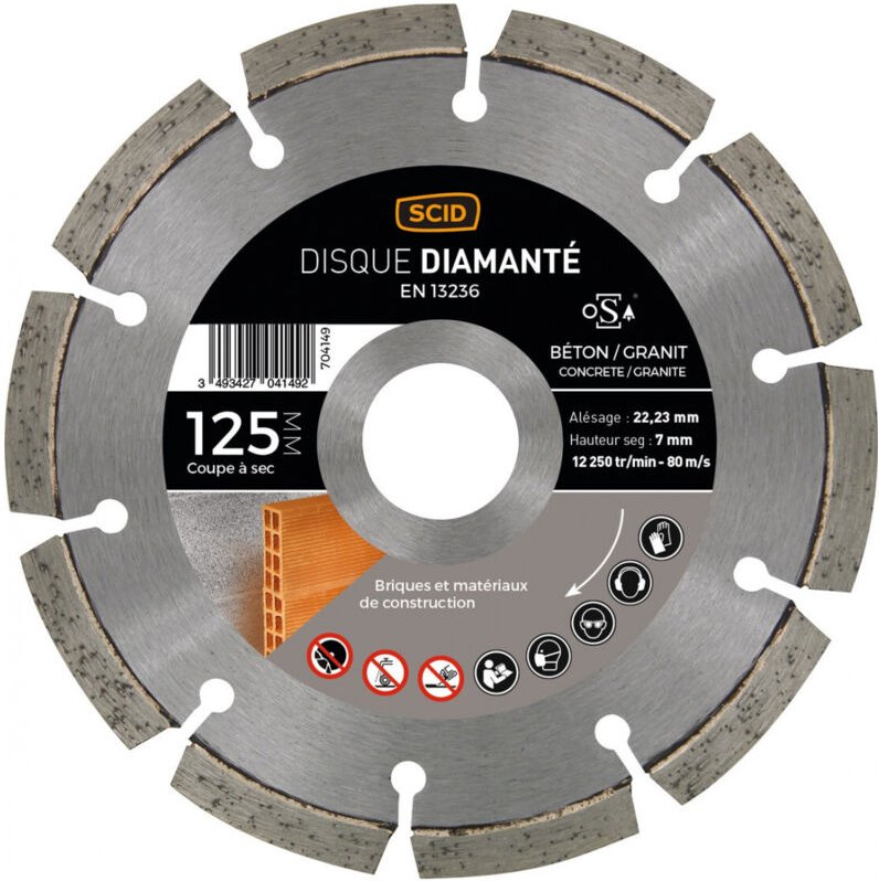 Beton Granit Scheibe 125 22,23