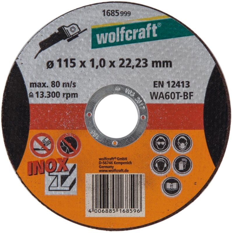 Trennscheibe für Metall 115 x 1,0 x 22,23 mm (1683999) - Wolfcraft