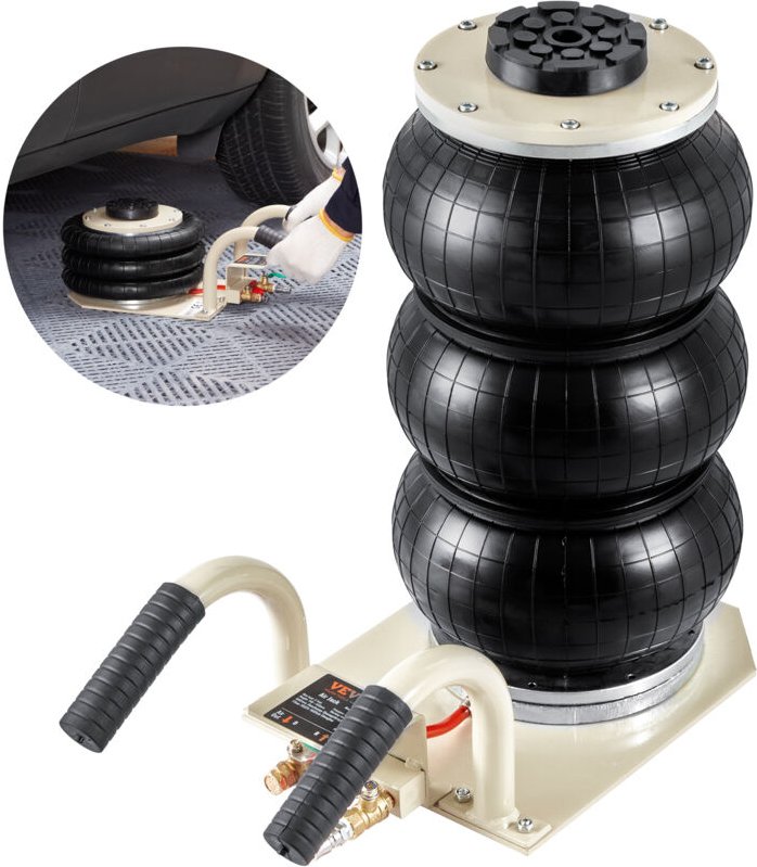 Mophorn - vevor Pneumatischer Tragbarer Wagenheber Triple Bag Air Jack 3 t, Dreifachbeutel-Luftheber 140-450 mm Hubhöhe ...