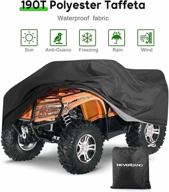 190T ATV-Quad-Abdeckung, Wohnmobilabdeckung, wasserdichte, winddichte und UV-beständige Motorradabdeckung, 256 x 110 x 1...