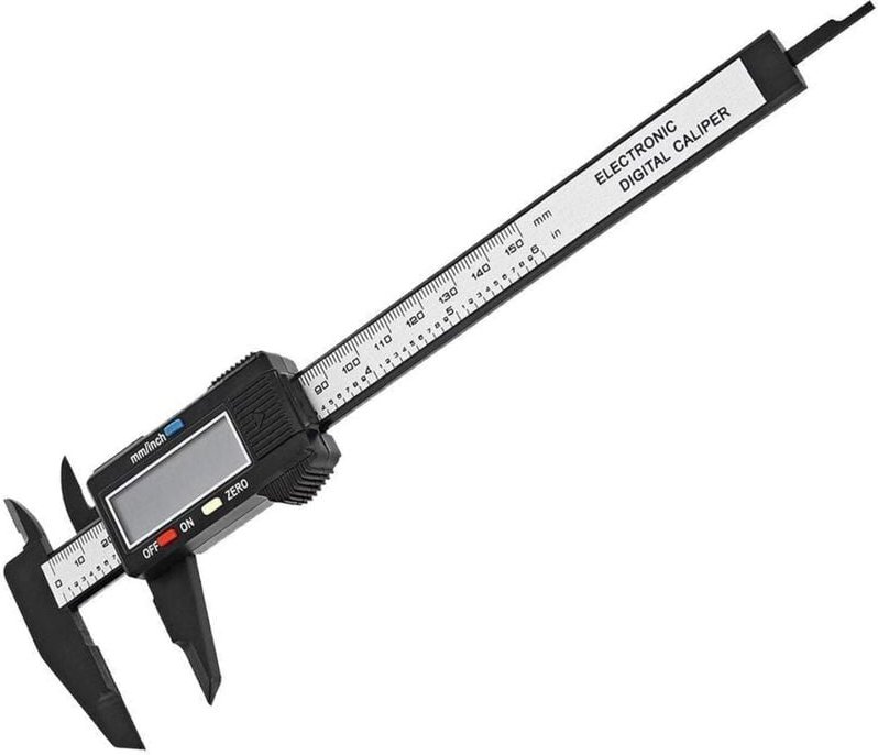1 Stück Elektronischer Messschieber mit großem LCD-Display, 150 mm, digitales Mikrometer mit MM/Zoll-Umrechnung