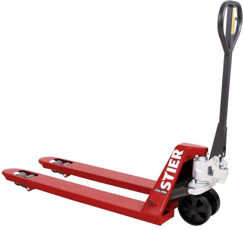 Gabelhubwagen Tragkraft 2500kg Gabellänge 1150mm Nylon-Reifen mit Quicklift, Handhubwagen mit Industrie-Stahlrahmen, war...