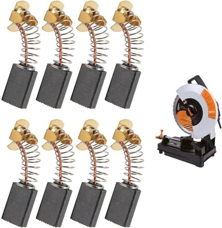 Set mit 8 Universal-Kohlebürsten für Elektromotoren von Schlagschraubern, Kreissägen und Winkelschleifern – Ersatzbürste...