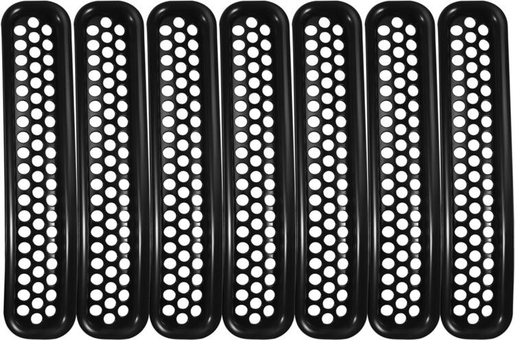 Tlily - Kühlergrill-Einsatzsatz mit Wabengitter für tj & Unlimited (1997–2006) – (7-teilig)