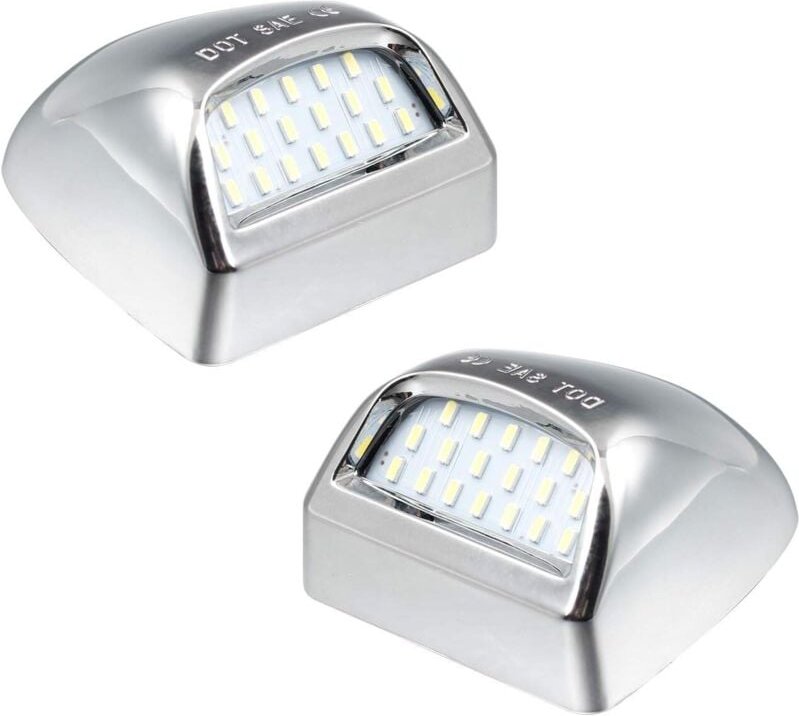 Chrom-LED-Kennzeichenbeleuchtung, kompatibel mit Silverado Suburban gmc Sierra 1500 2500 3500 hd Tahoe Yukon Cadillac, 6...