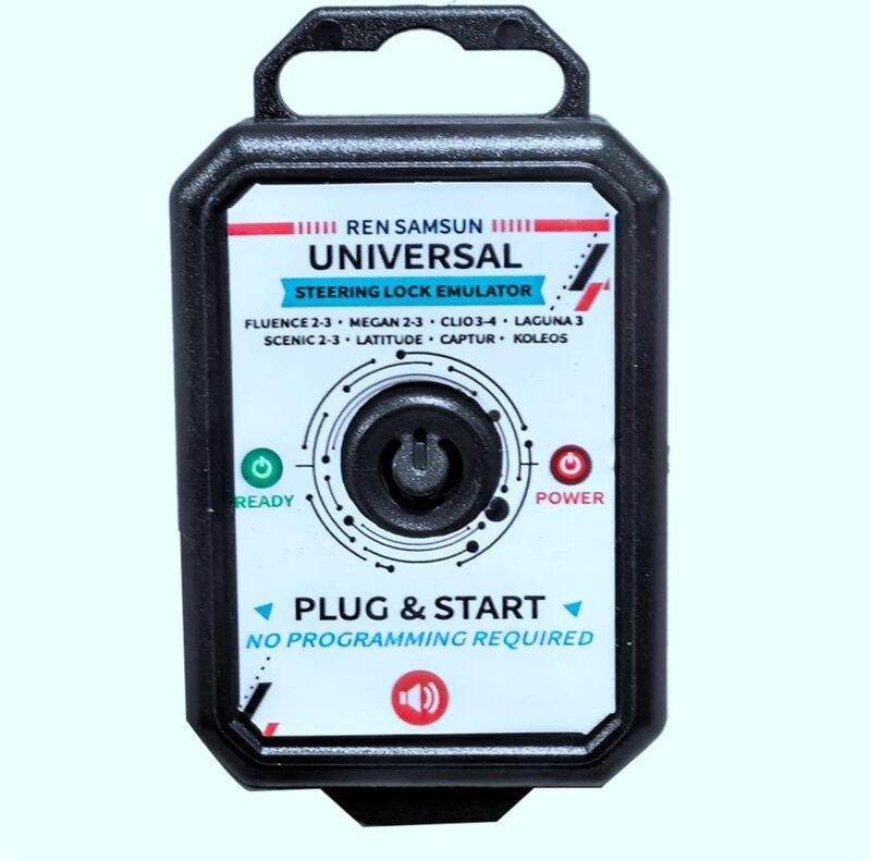 Tlily - FüR renaulit elv lock Universal-Lenkschloss-Emulator-Simulator Plug und Start mit Lock-Sound