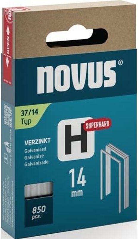 Novus - Feindrahtklammer h Typ 37 Klammerbreite 10,6 mm 14 mm 0,75 mm superhart