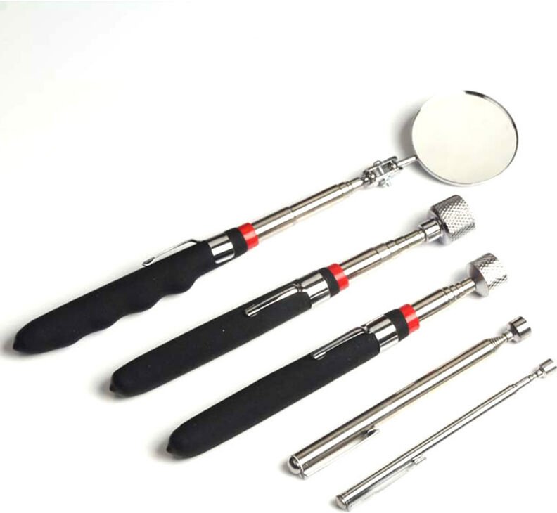 Inspektionswerkzeugsatz. 360° verstellbarer kreisförmiger Inspektionsspiegel.