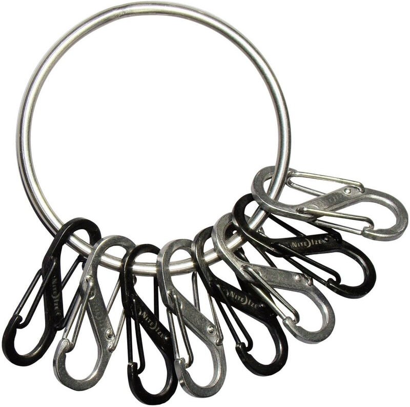 Schlüsselring NI-BRG-M1-R3 BigRing 8 S-Biner Schwarz, Silber 1 St. - Nite Ize