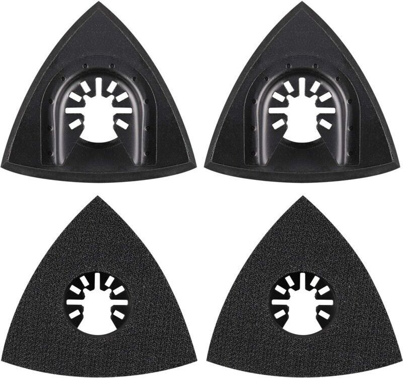 Vtizikl 4Pcs Delta Patin de Ponçage 80mm Multi-outil Accessoires pour Patin de Fixation, Lame à Multi Outil, Accessoires...