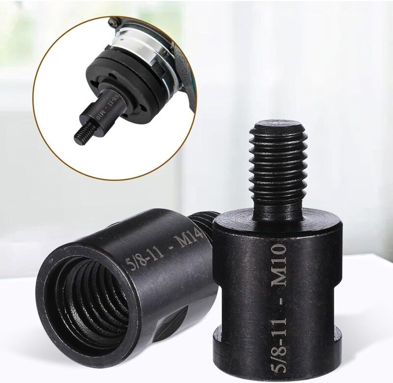 Stück Winkelschleifer-Adapter, 5/8-11 Buchse auf M10/M14 Stecker, Schnittstellen-Anschlussadapter für Winkelschleifer, P...