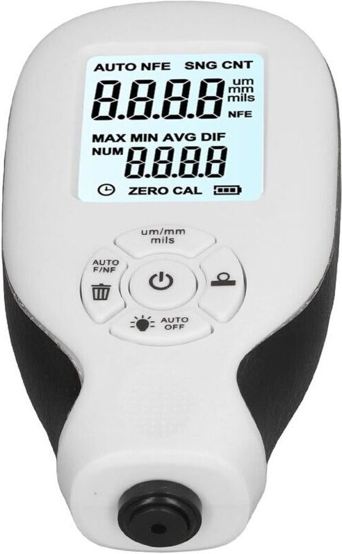 Schichtdickenmessgerät, Autolackmessgerät, 02000µm Wirbelstromsonde, multifunktional, schnelle Nullpunktkalibrierung, ma...