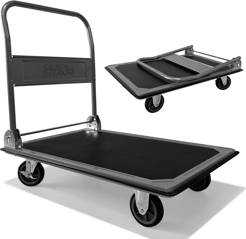 Lagertrolley Rollwagen 90x60cm H86cm faltbar für Garage Werkstatt Haushalt Keller Plattformwagen