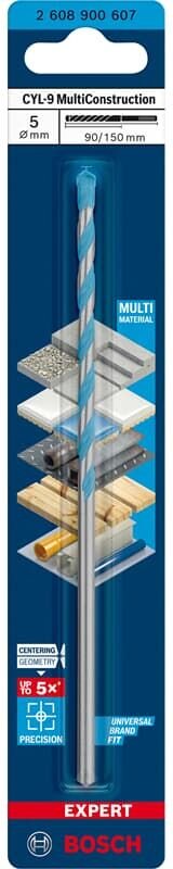 Bosch - Accessories expert CYL-9 MultiConstruction 2608900607 Mehrzweckbohrer 1 Stück 5 mm Gesamtläng