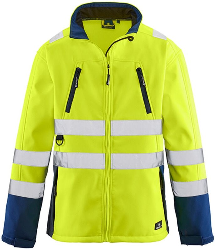 Warnschutz-Softshelljacke PITTSBURGH leuchtgelb/navy Größe 3XL