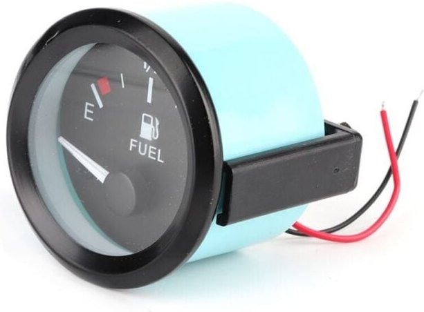 Cyslmuk - 52 mm Universal-Auto-Kraftstoffstandsanzeige, LED-Digital-E-1/2-F-Entfernungsmesser mit Kraftstoffsensor