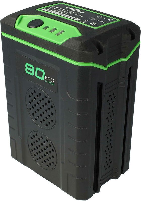 EXTENSILO 1x Akku kompatibel mit Greenworks GLM801600, GST80320, MO80L00, GHT80320 (2500mAh, 80V, Li-Ion)