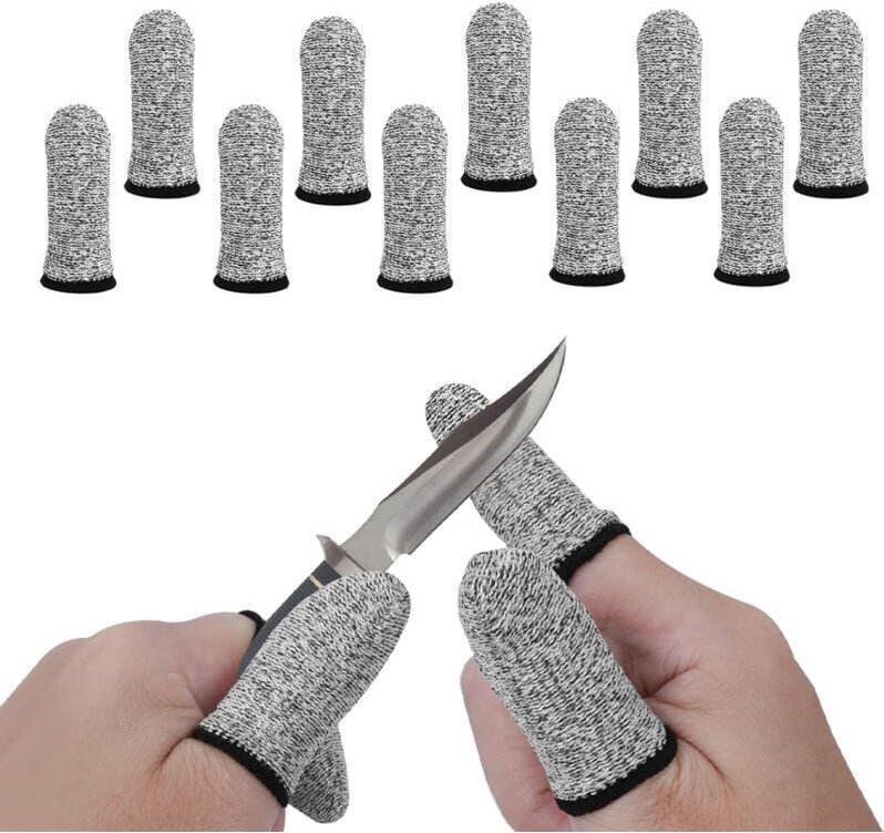 10 Stück wiederverwendbare Fingerlinge für die Arbeit, wiederverwendbare, rutschfeste, atmungsaktive Fingerlinge, schnit...