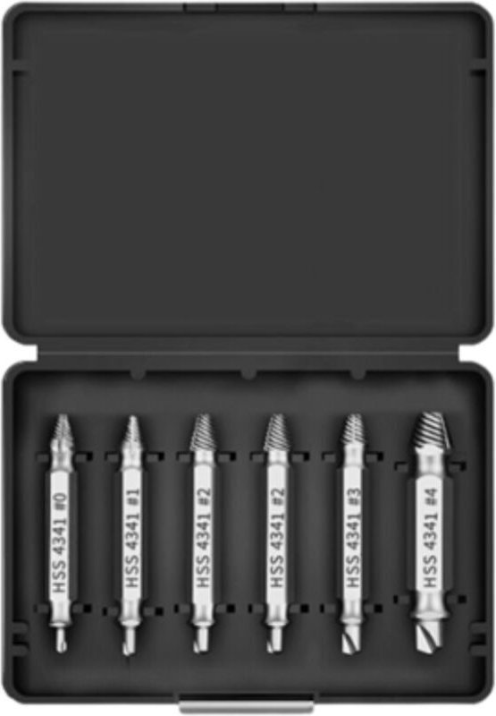 6-teiliges Set zum Ausdrehen abgebrochener Schrauben, Ausdreher für beschädigte Schrauben, kleiner Schraubenausdreher zu...