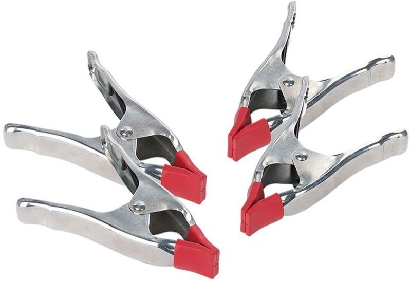 Federklemme Metall 100 mm - Satz mit 4 Stück