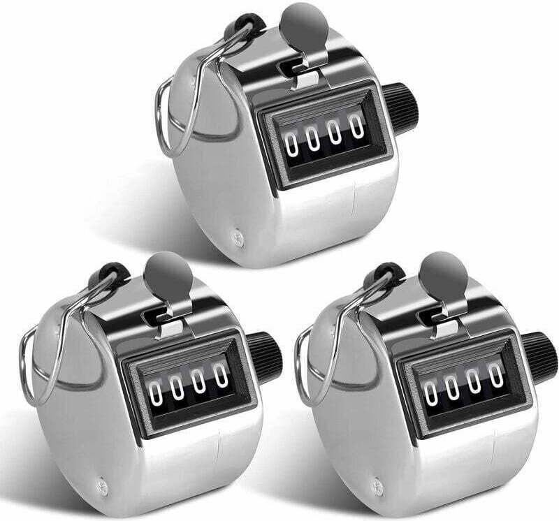 3-teiliger manueller 4-stelliger Personenzähler für Personenzählung, Golf, Trainingsschulen