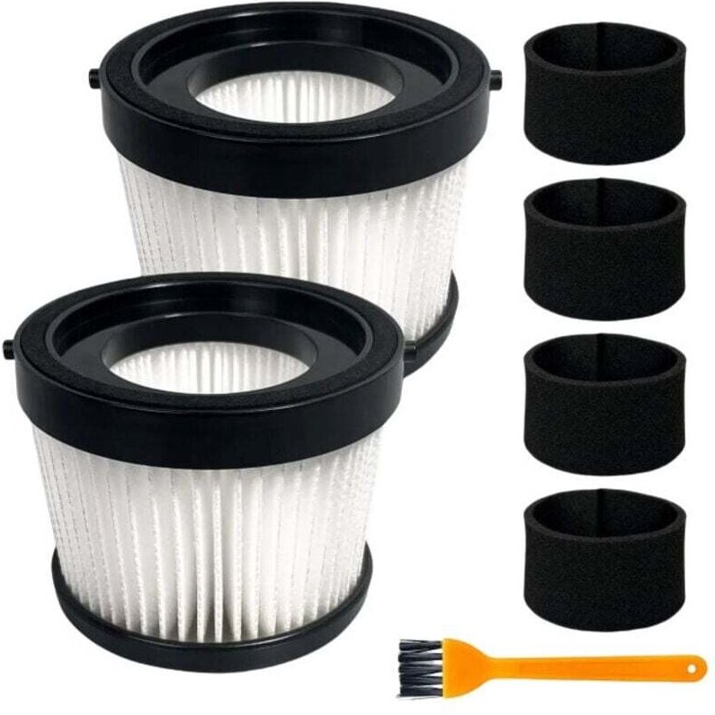 2er-Pack HEPA-Filter DCV5011H, kompatibel mit dem kabellosen Handstaubsauger DEWALT DCV501HB, inklusive 4 Schaumstoff-Fi...
