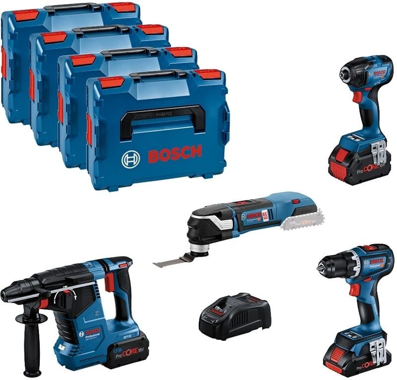Bosch 18 Volt Profiset GSR 18 V-90 C, GDR 18 V-210 C, GBH 18 V-24 C, GOP 18 V-28