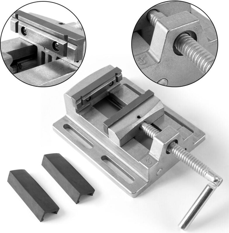 STAHLWERK Maschinenschraubstock FZ-76 ST mit gehärteten Spannbacken