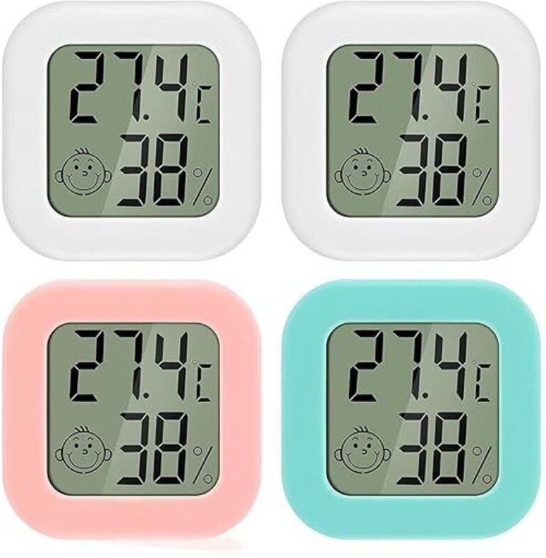 Mini LCD Digital Thermometer Hygrometer Innen Thermo-Hygrometer Feuchtigkeitsmesser Gauge für Babyzimmer Wohnzimmer Büro...