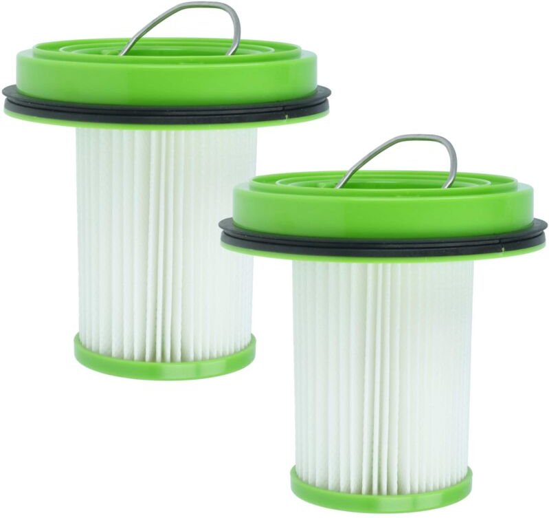 vhbw 2x Staubsaugerfilter Ersatz für Greenworks 2950707, ASV-HF2-GW für Staubsauger - HEPA-Filter Grün Weiß
