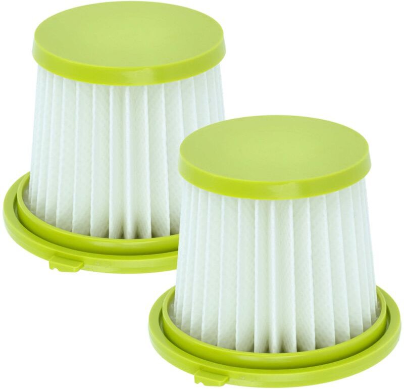 vhbw 2x Staubsaugerfilter kompatibel mit Hart HPHV34B, HPHV34, HPHV33B, HPHV33 Staubsauger - HEPA-Filter Grün Weiß