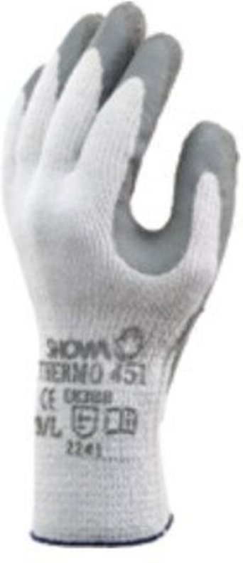 Showa 451 Latex nahtlos gepolsterter Thermo-Arbeitshandschuh 7/S