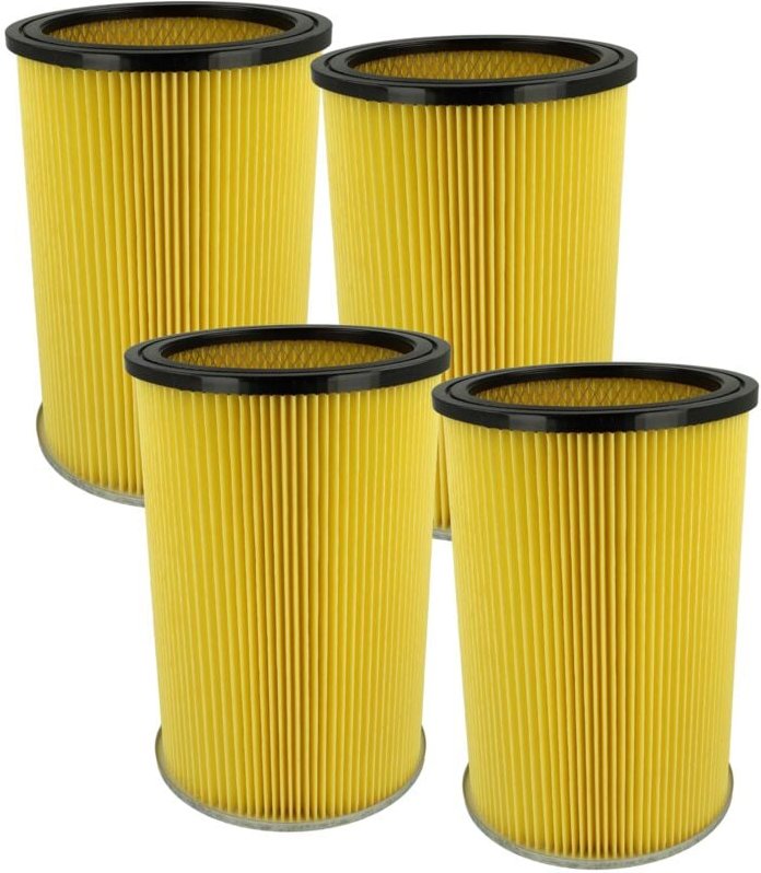 4x Faltenfilter kompatibel mit Thomas 450 za, 451 za, 34-450 za ( ... - 2010), 34-451 za ( ... - 2010) Staubsauger - Pat...