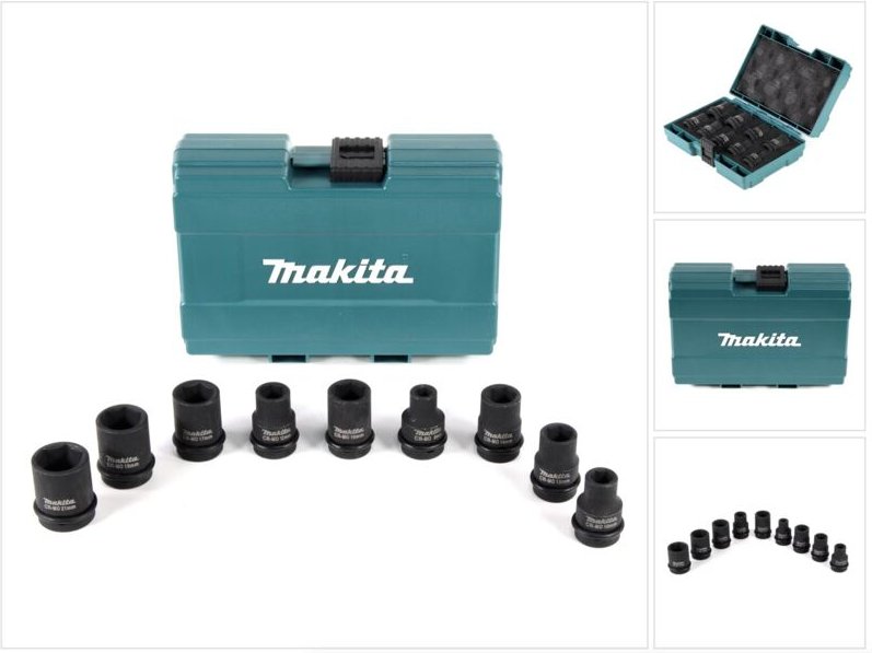 Set mit 9 Steckschlüsseln 1/2' Makita B-66232