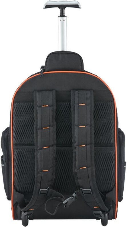 Mophorn Werkzeugrucksack mit Rollen, 110 lbs Tragkraft, 72 Taschen, robuste Werkzeugtasche mit Teleskopgriff und stabile...